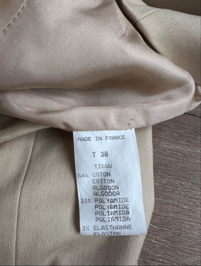 Veste blazer femme taille 38 beige sable Caroll - photo numéro 10