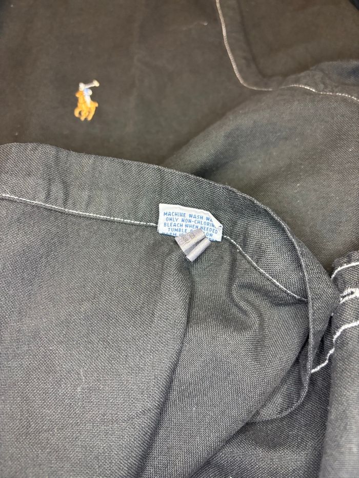 🖤 Chemise Homme Ralph Lauren Neuve Noire Logo Coloré - Taille L/40 - photo numéro 5
