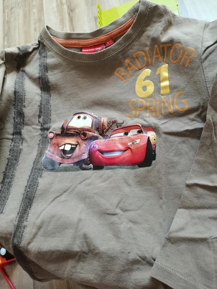 T-shirt Cars manches longues brun - photo numéro 2