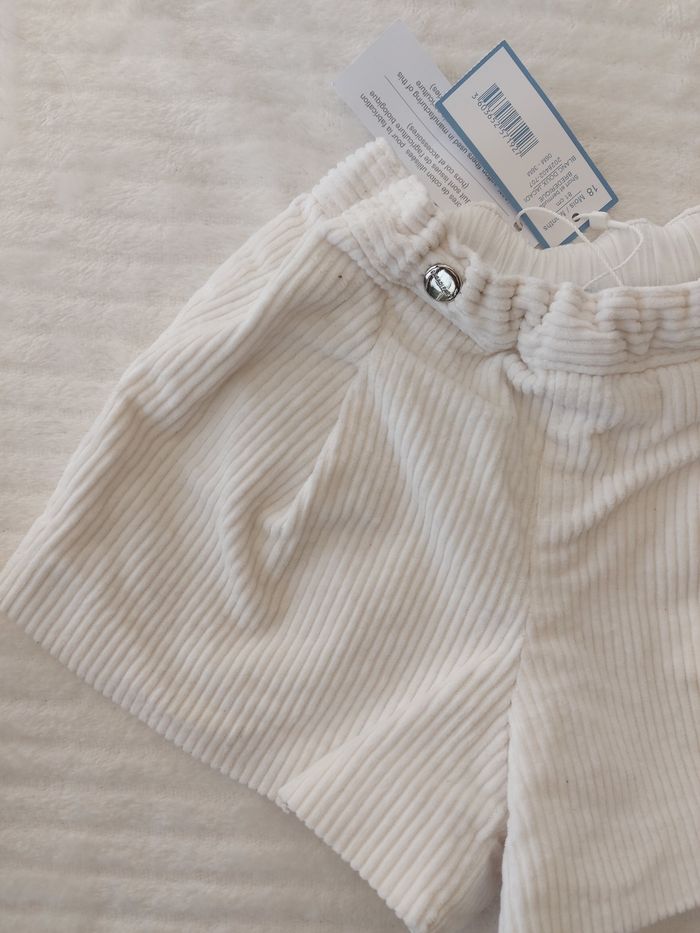 Short velours blanc Jacadi 18 mois - photo numéro 3