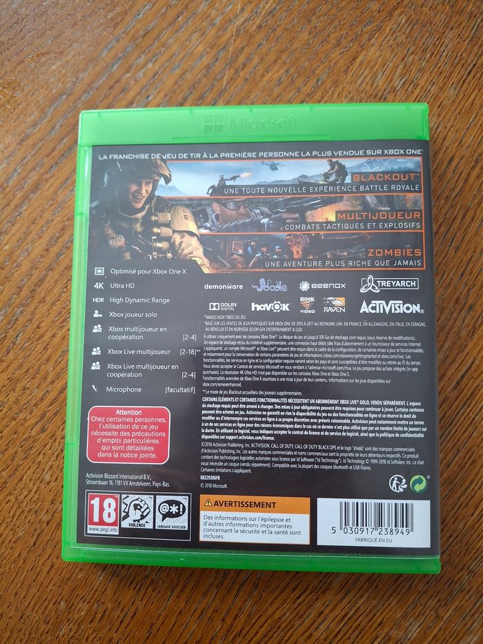 Jeu xbox one call of duty  black ops 4 neuf - photo numéro 2