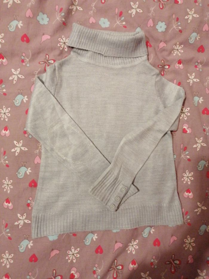 Pull col roulé vynil fraise 3ans