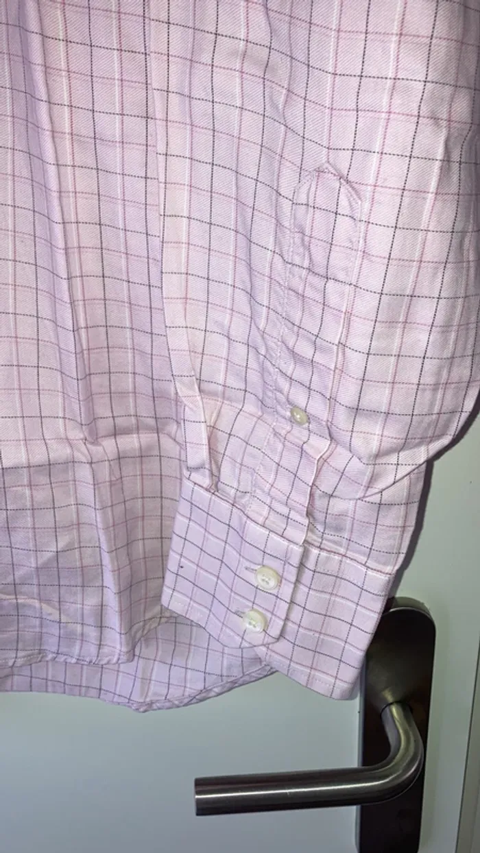 Chemise homme manches longues rose à rayures L Springfield - photo numéro 4