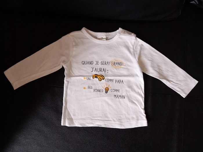Tee-shirt 12 mois Quand je serai grand
