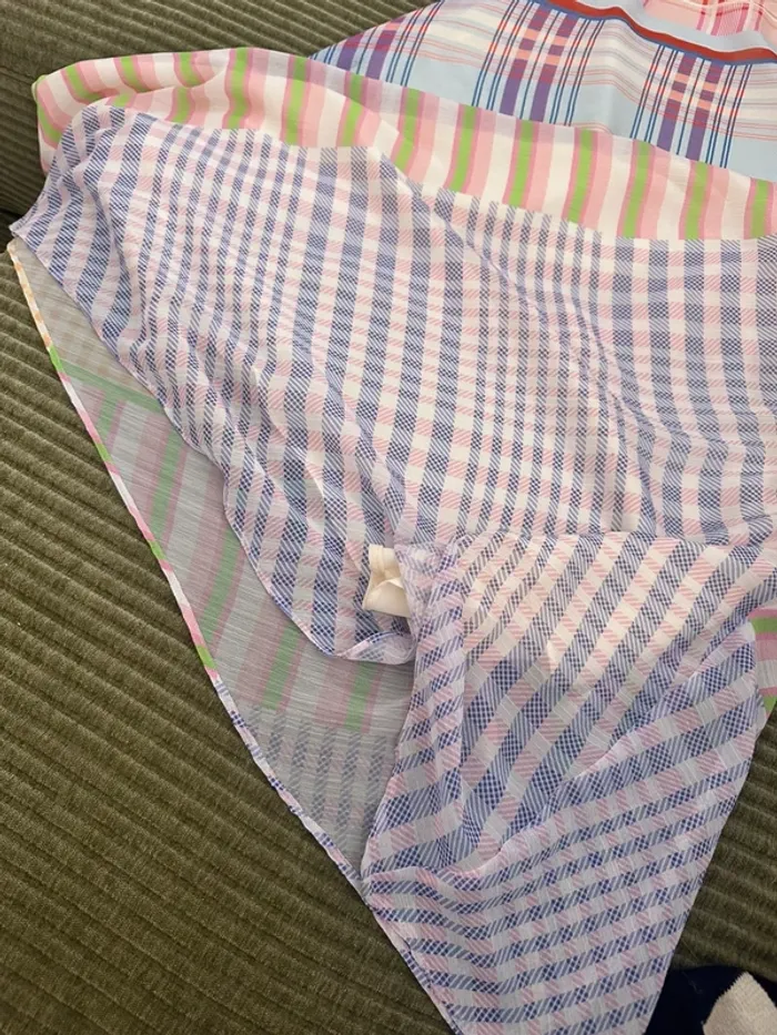 Robe longue Mango patchwork à carreaux - Taille XS - photo numéro 2