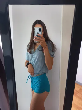 Mini short bleu