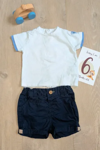 Ensemble tenue t-shirt short 6 mois