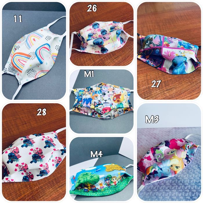 masque enfant réutilisable et lavable en tissus coton 3 épaisseurs - photo numéro 7