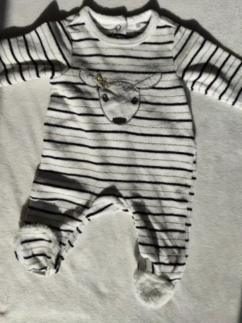 Pyjama velours 1 mois