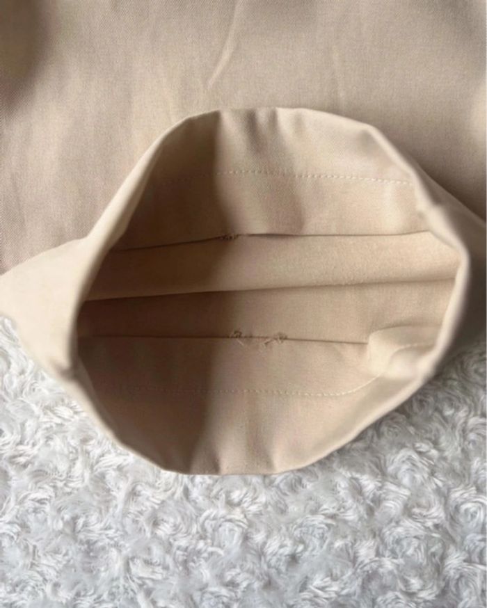 Pantalon taille haute fluide beige taille 42 - photo numéro 4