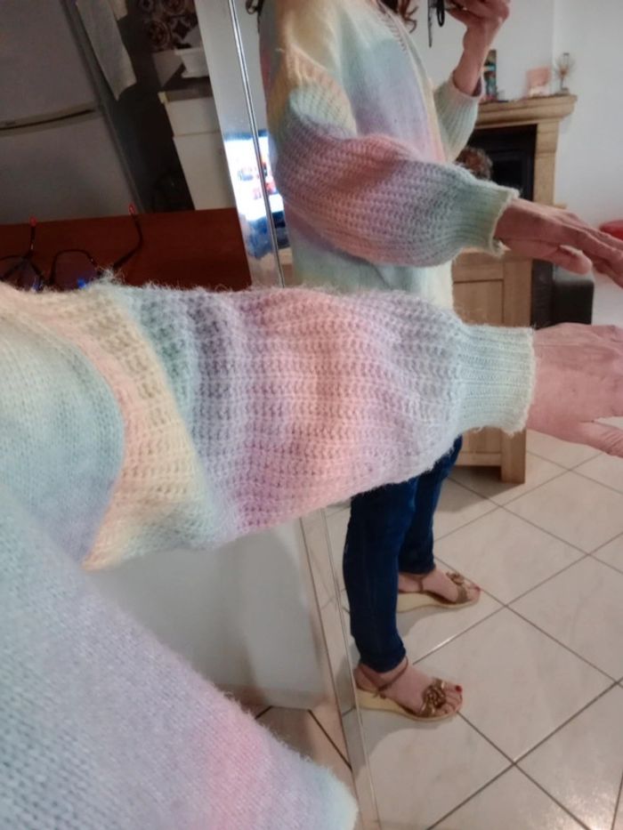 Gilet femme M rainbow mailles  p - photo numéro 4