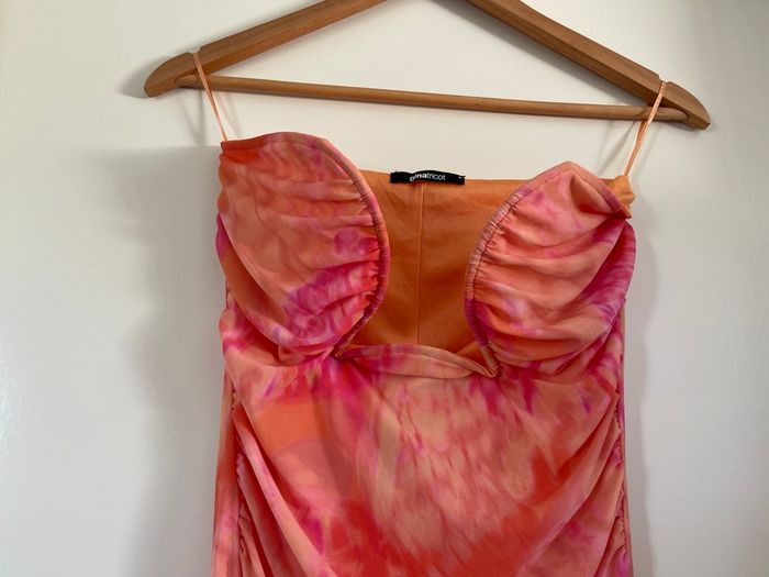 Robe de soirée orange Gina Tricot – Taille M - photo numéro 2