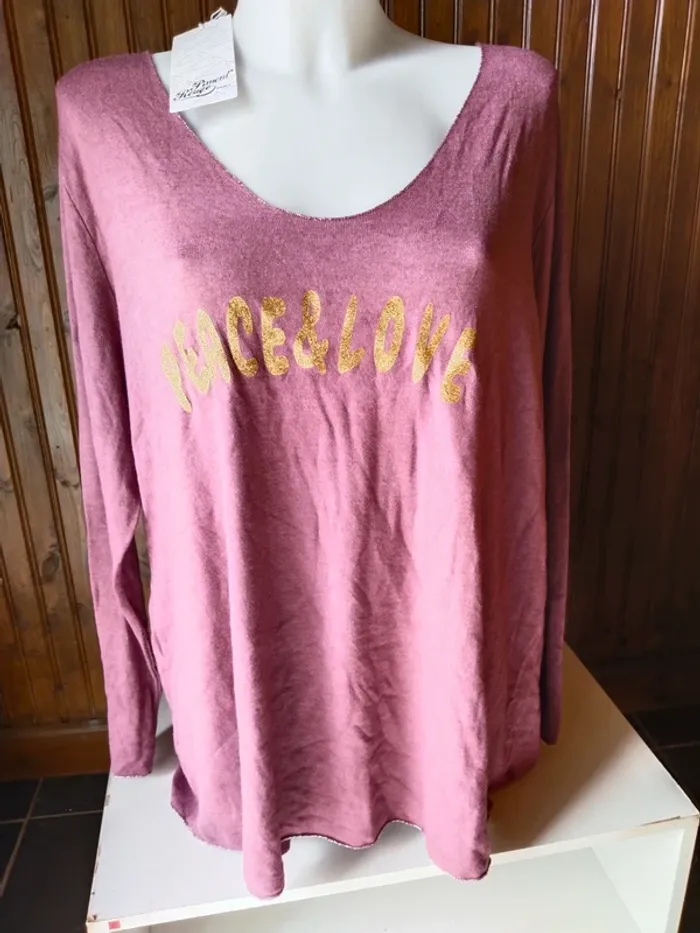 Superbe pull grande taille 52/54 femme marque Piment rouge - photo numéro 3