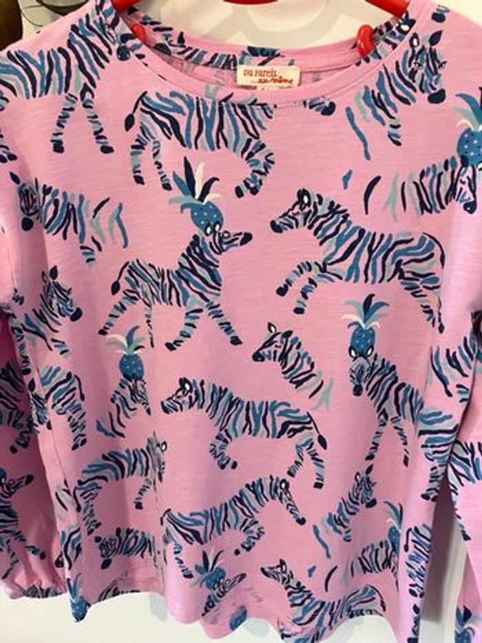 Haut manches longues rose fille 8 ans DPAM - photo numéro 4