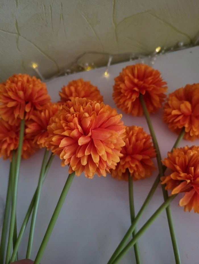 Hortensias artificielles orange - photo numéro 5