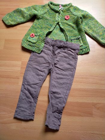 Ensemble jeans + gilet 18 mois