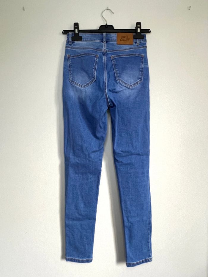 Jean slim taille haute Jennyfer bleu - photo numéro 2
