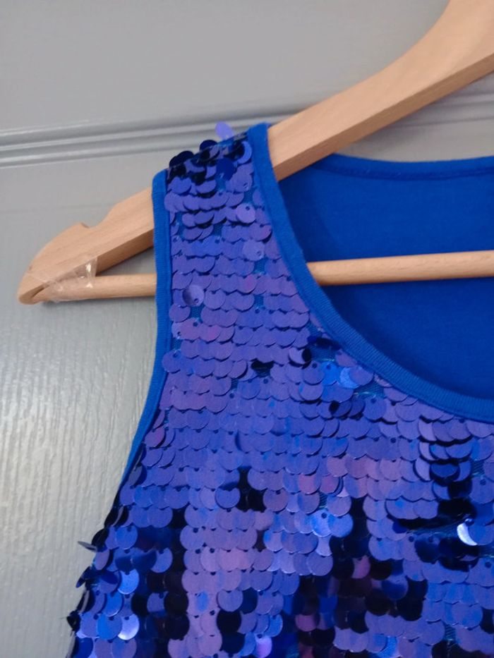 Top fille 14 ans bleu marine à Sequins c21 - photo numéro 2