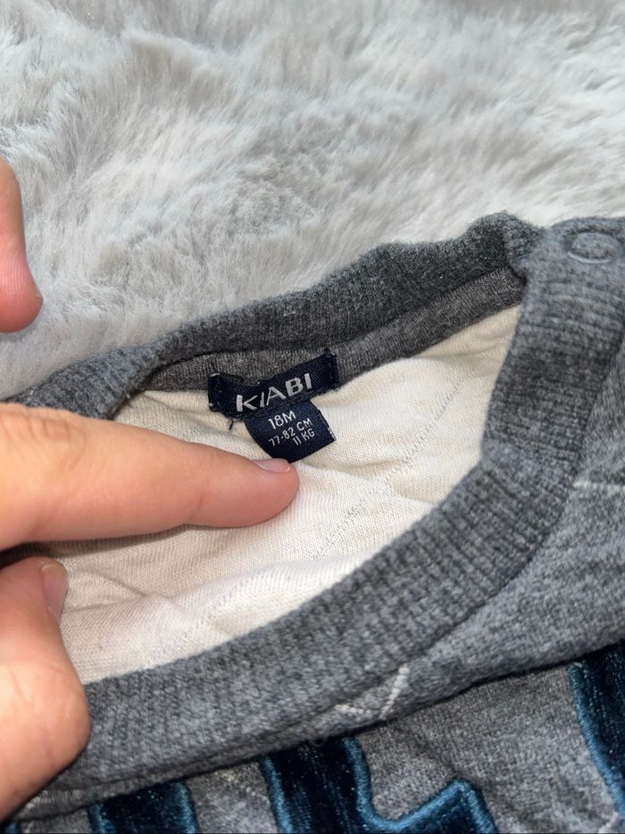 Pull gris - 18 mois - Kiabi - photo numéro 3