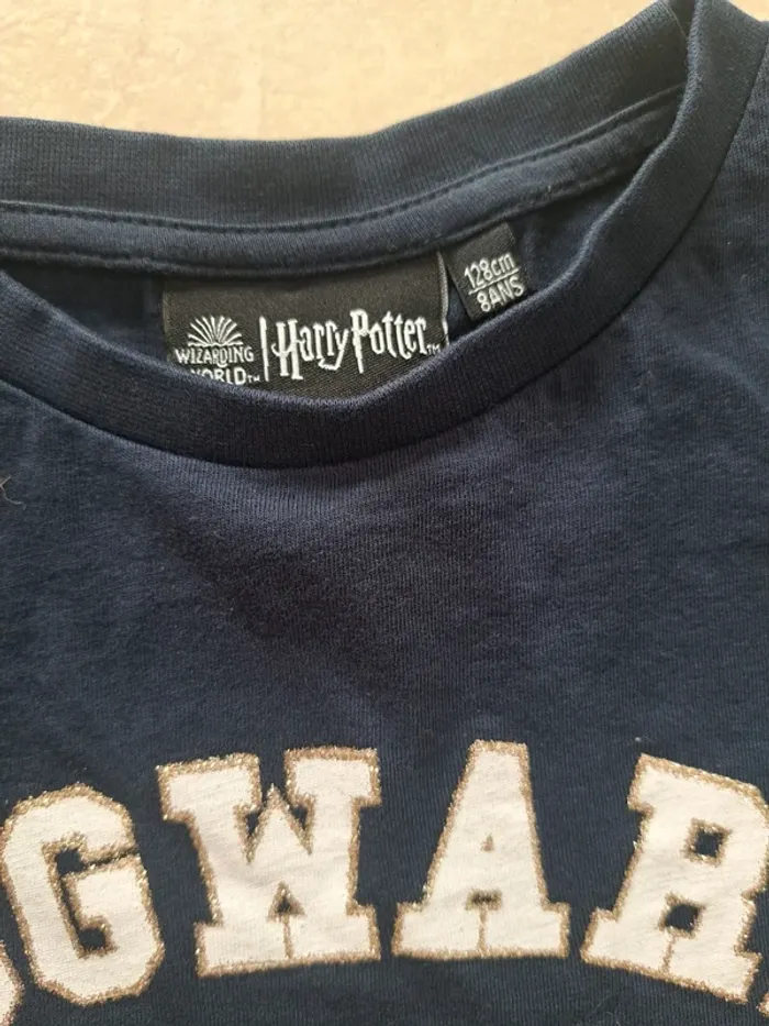 Tee-shirt manches longues bleu marine 8 ans 👧 Harry Potter neuf - photo numéro 2