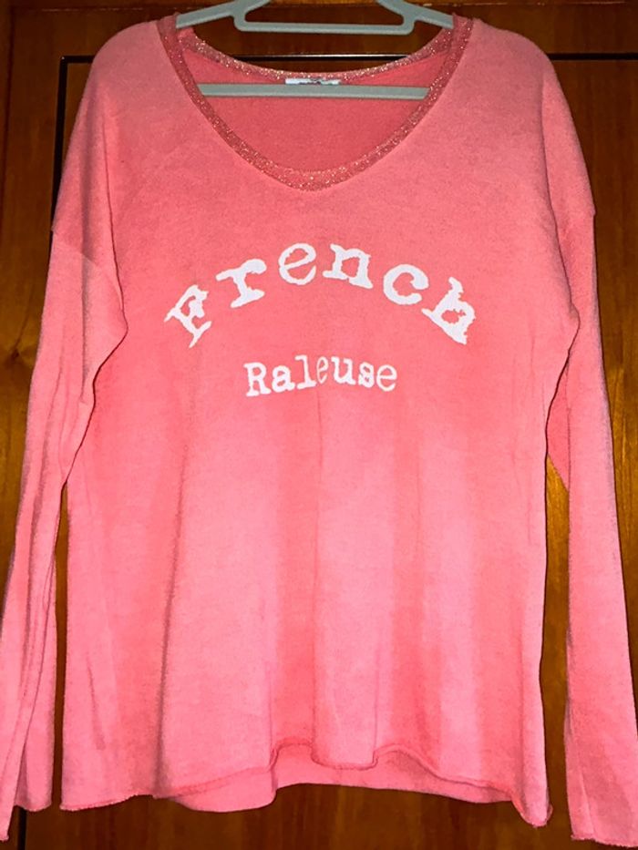Pull corail taille unique Andromède