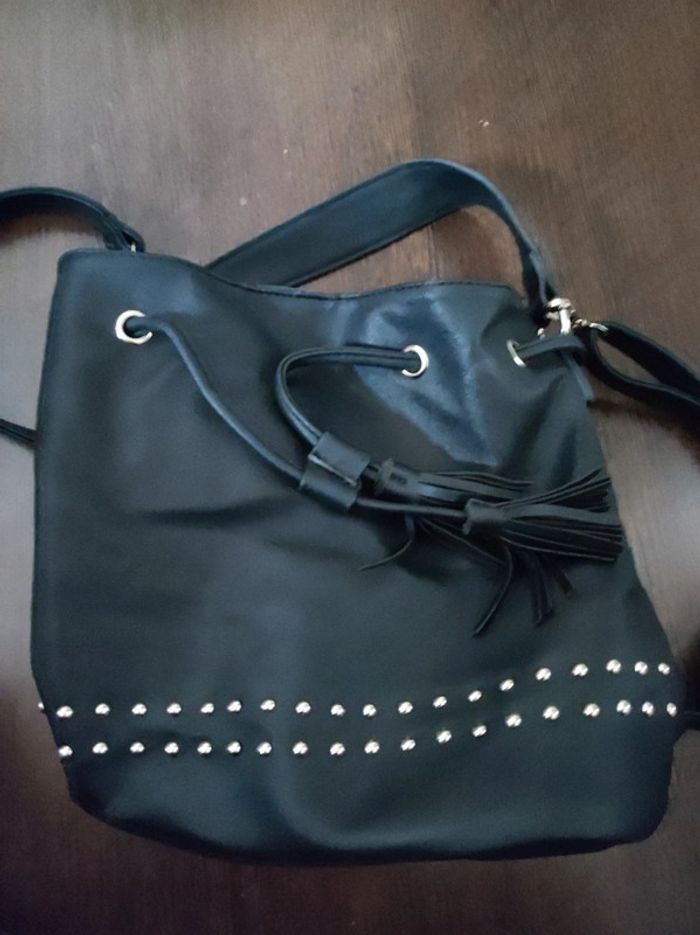 Sac noir franges bourse Eldys - photo numéro 7