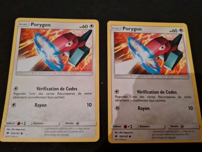 Carte pokémon Porygon 103/147 - photo numéro 1