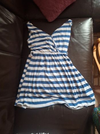 Robe courte type marinière rayé