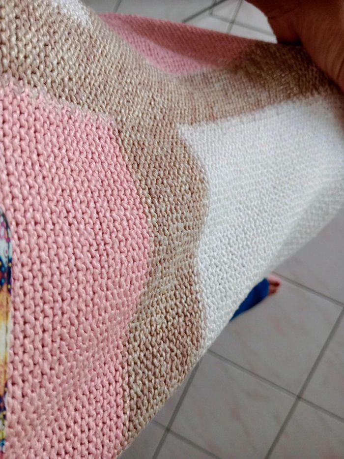 Pull femme 40  tricolore fines mailles c81 - photo numéro 5