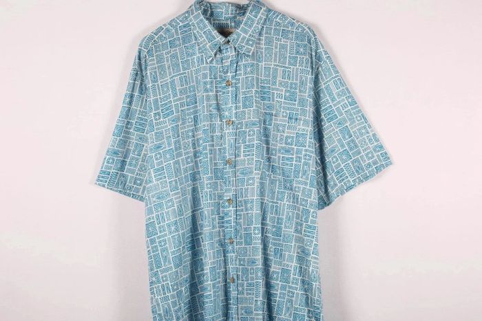 Superbe chemise hawaïïenne vintage fabriquée aux USA (#240301) - photo numéro 4