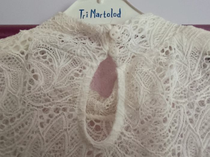 Blouse écru dentelle " Cache cache" en T.38 - photo numéro 8