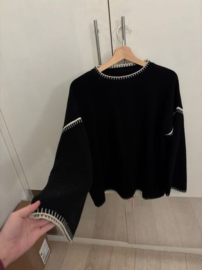 Pull acrylique noir et blanc - photo numéro 2