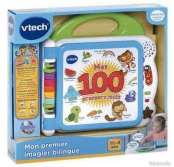 VTECH - Mon Imagier Bilingue - Mes 100 Premiers Mots Neuf