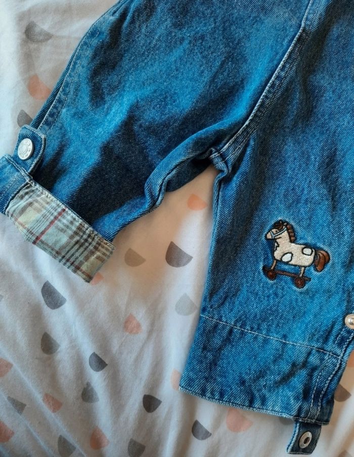 Ensemble salopette et chemise Kimbaloo 6M - photo numéro 2