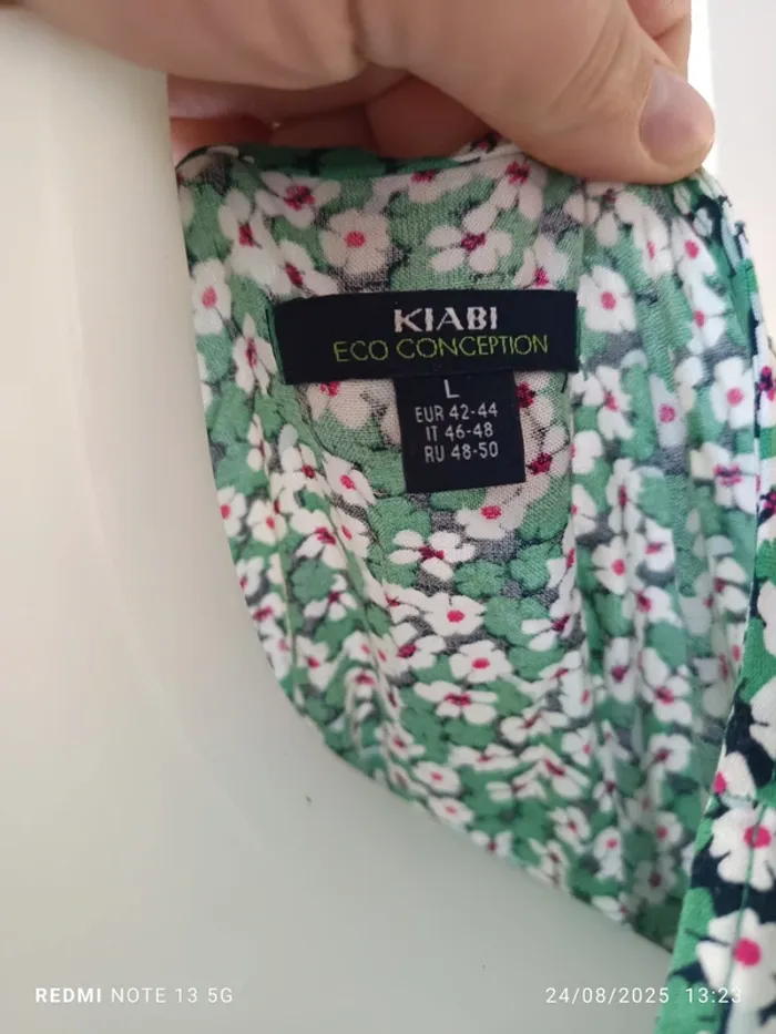 Magnifique robe verte fleurie Kiabi taille L - photo numéro 6