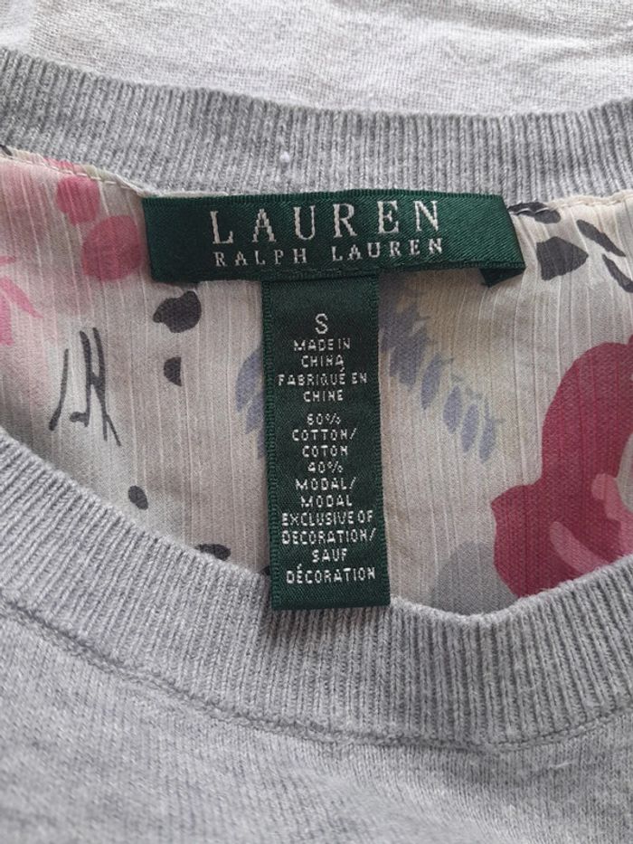 Petit pull leger avec voile fleuri Lauren Ralph Lauren - photo numéro 3