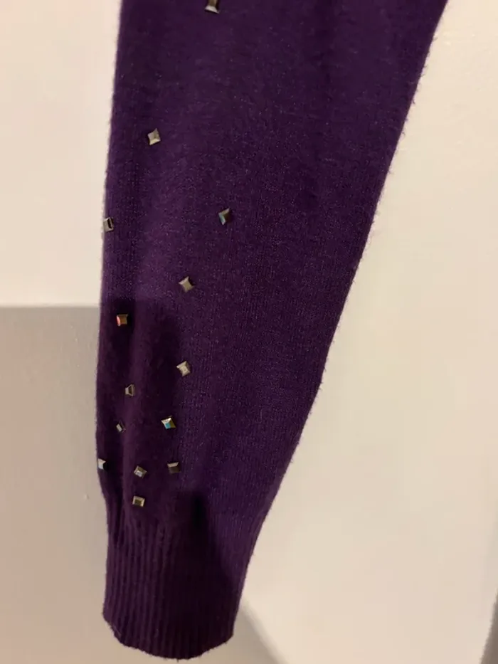 Jolie pull long violet taille unique - photo numéro 5