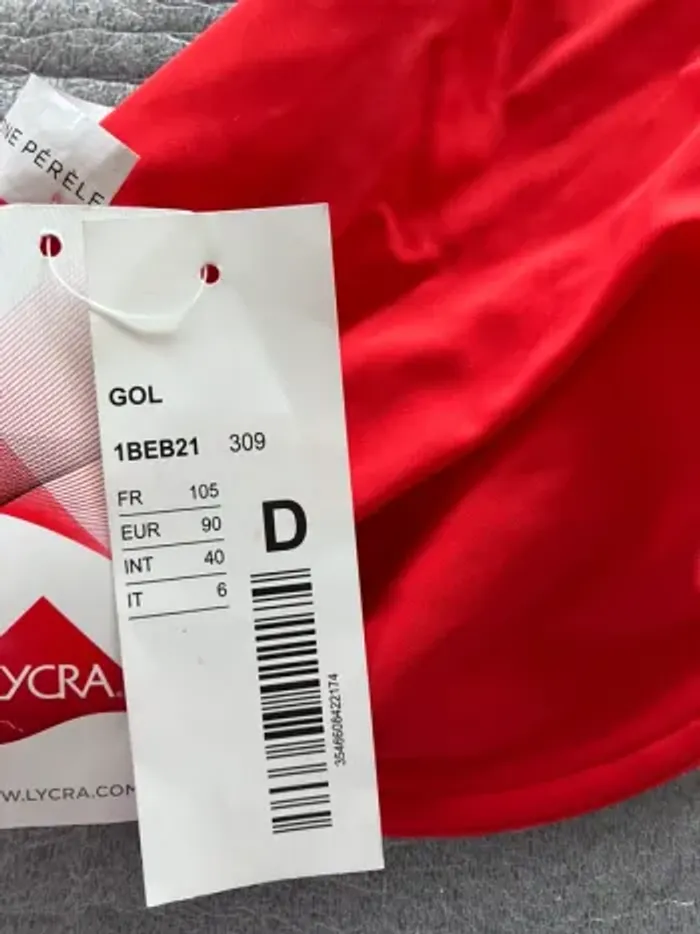 Haut maillot rouge Simone Pérèle neuf - photo numéro 3