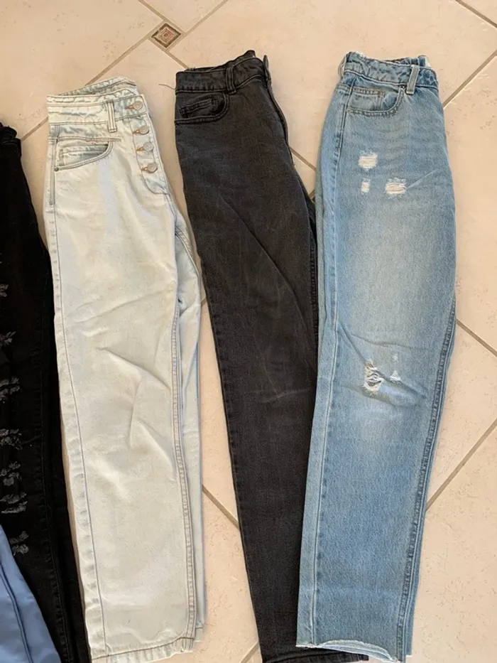 Gros lot de 5 jeans fille femme 34 - photo numéro 3