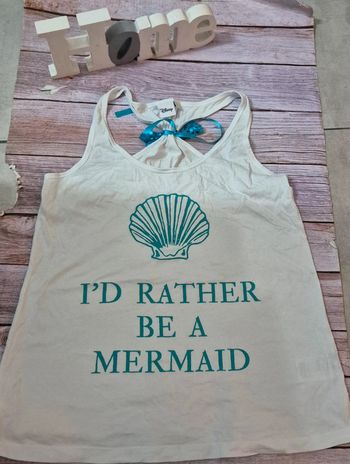 Debardeur blanc la petite sirène disney taille L