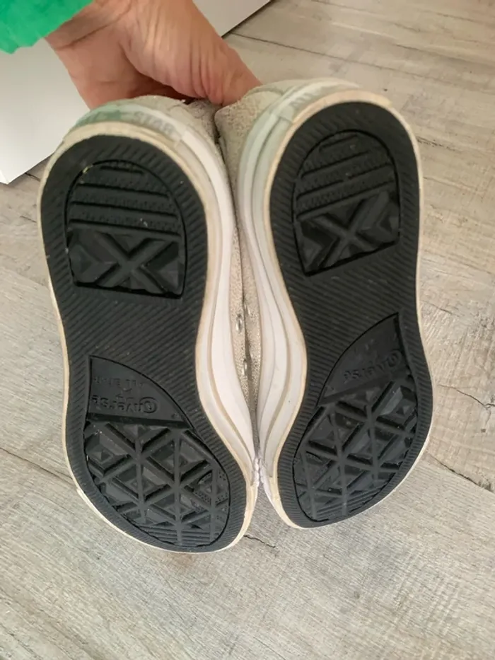 Superbes converse grises argentées femme 36,5 - photo numéro 5