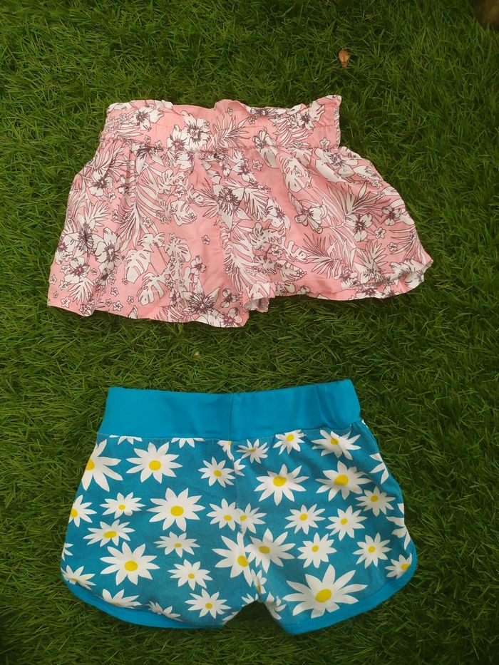 Lot de deux shorts été fille 3 ans - photo numéro 2