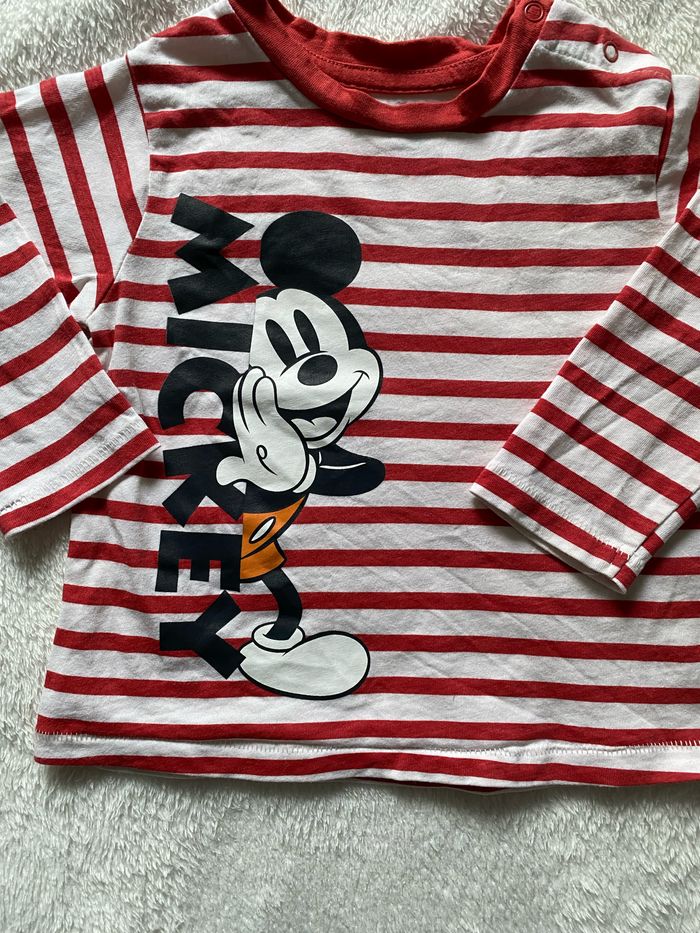 T-shirt ml 12 mois Mickey - photo numéro 2