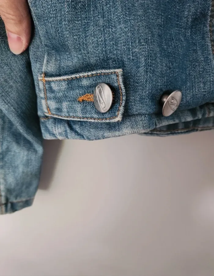 veste en jean fournée chaude blouson en jean bleu STK taille 38 excellent état - photo numéro 4