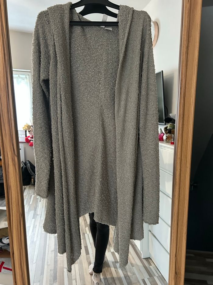 Long gilet gris femme taille S - photo numéro 2