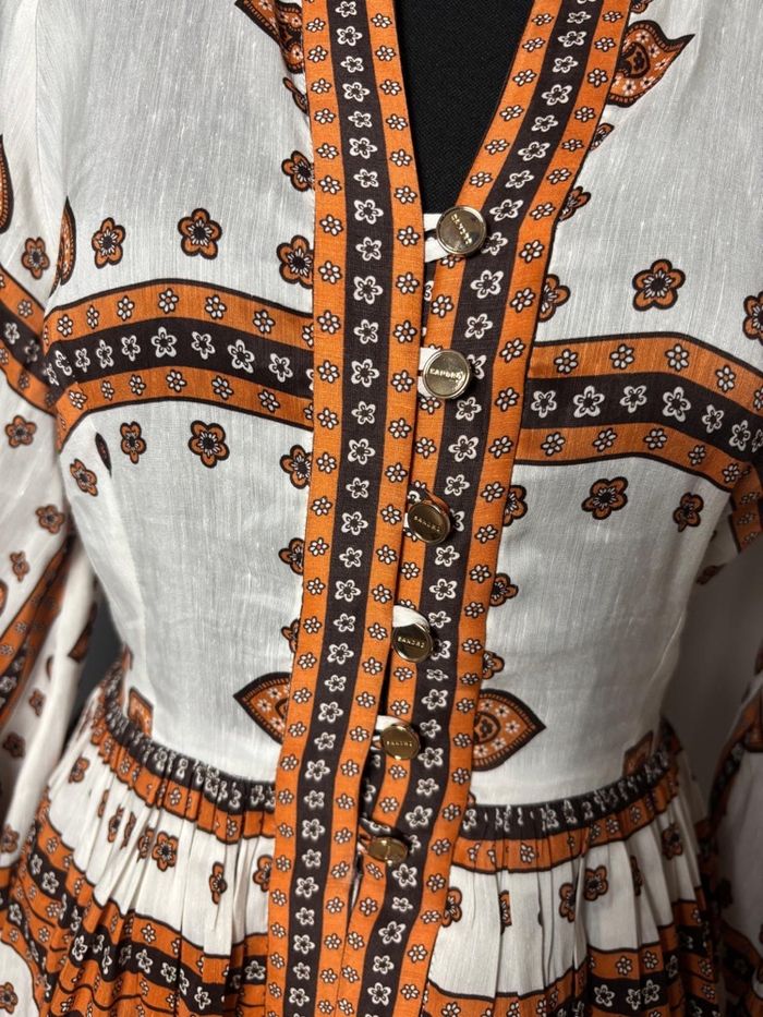 Robe Sandro blanc abricot T34 neuve - photo numéro 3