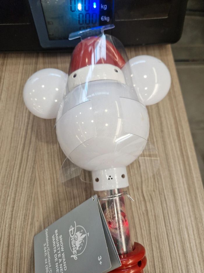 M- Mickey Mouse Festif Lumineux Bulles Chantant Neige Baguette Disney Magasin 46cm. - photo numéro 3