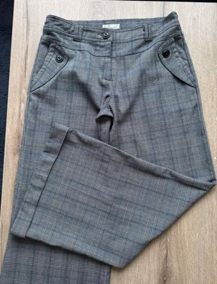 Pantalon Flare chic taille 38 comme neuf Via28 coupe évasée - photo numéro 10