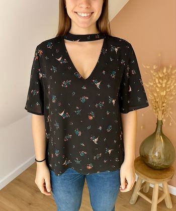 💜 Blouse fleuri camaïeu taille 40 💜