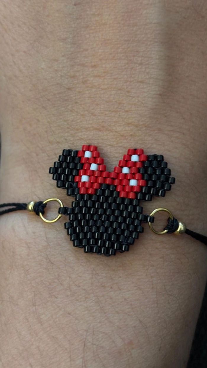 Bracelet Minnie tissé en perles - photo numéro 2